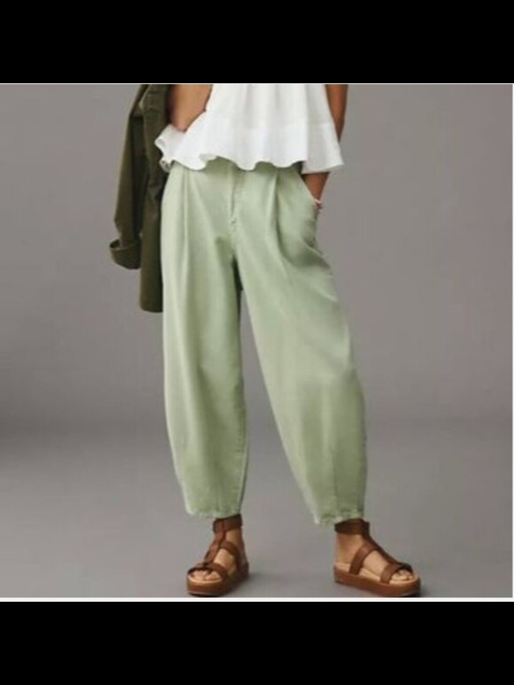 Pilcro By Anthropologie Tapered Barrel Pant NWOT